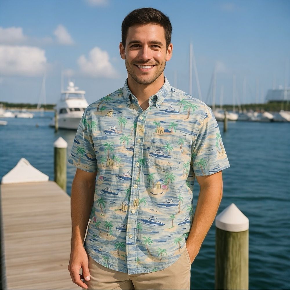 Vineyard vines, tropical cabana button down men’s shirt